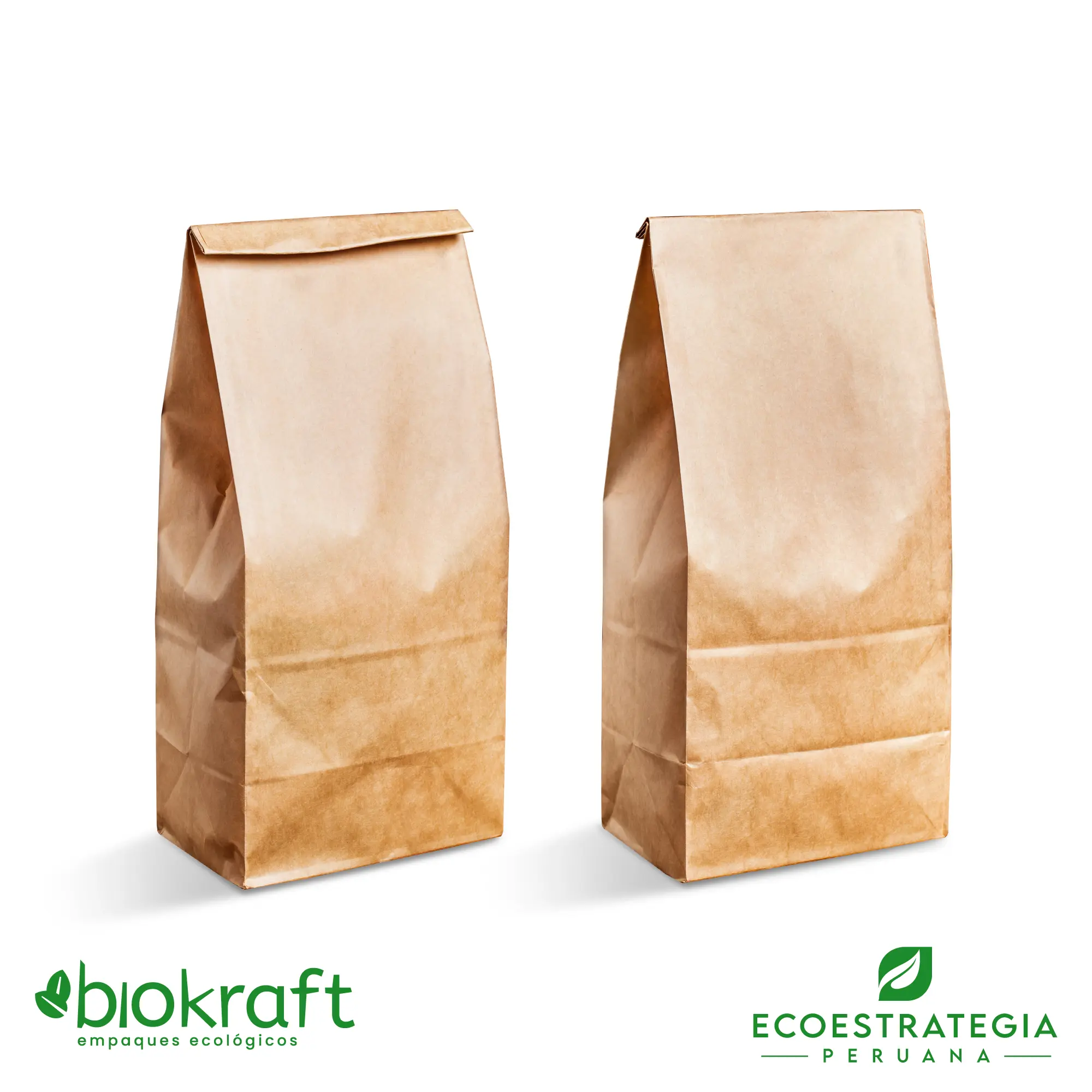  Bolsa kraft #20 para empaques verdes de comida o productos naturales
