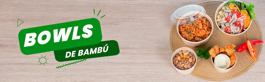 Banner de Biopaking mostrando la categoría de Bowls de bambú, soluciones ecológicas para negocios sostenibles
