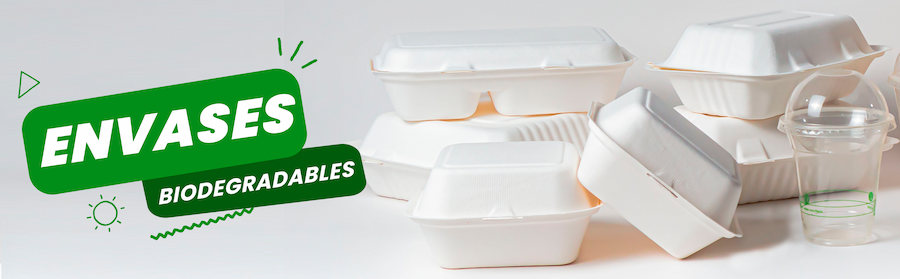 Banner de Biopaking mostrando la categoría de envases biodegradables, soluciones ecológicas para negocios sostenibles
