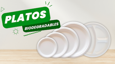 Categoría de Platos biodegradables de Biopaking, para restaurantes y cafeterías, una alternativa para restaurantes sostenibles.